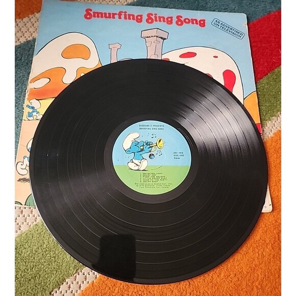 1980 The Smurfs Vintage Record Smurfing Sing Song Vinyl LP - Picture 7 of 8